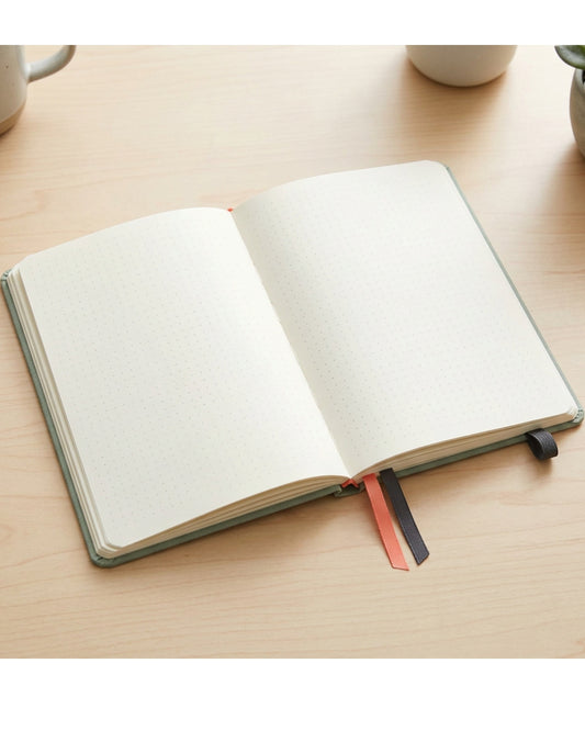 Viroa A5 Dotted Hardcover Notebook 160 Pages Sage - Lifestyle view