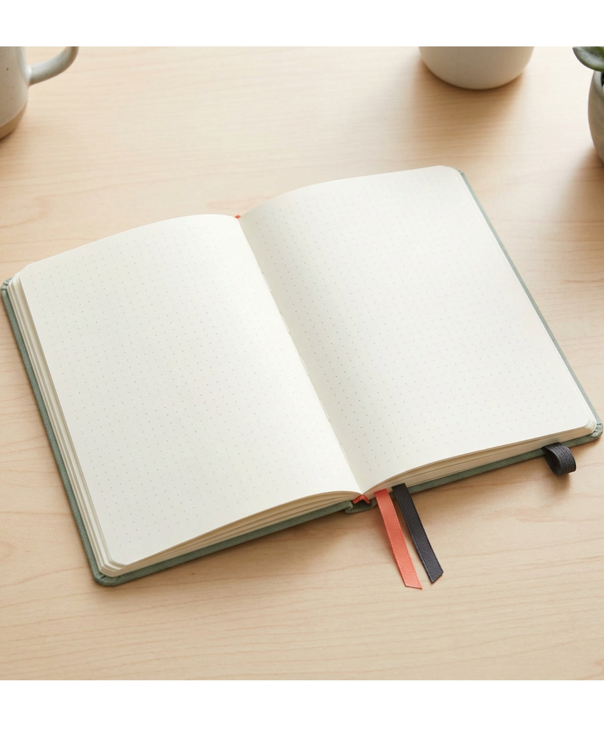 Viroa A5 Dotted Hardcover Notebook 160 Pages Sage - Lifestyle view